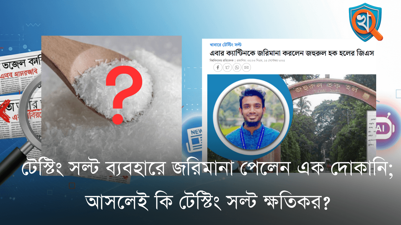টেস্টিং সল্ট ব্যবহারে জরিমানা পেলেন এক দোকানি; আসলেই কি টেস্টিং সল্ট ক্ষতিকর?
